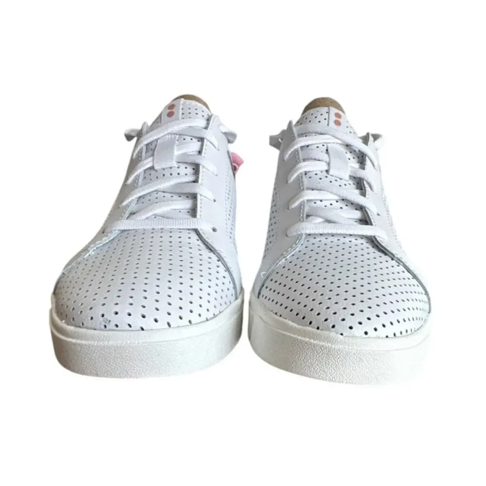 Ryka Haiku Sneakers Women's Size 9 White Leather Perforated Lace Up New Box Shoe